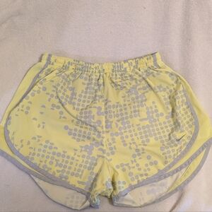 Nike Women's Athletic Shorts in Yellow and Gray